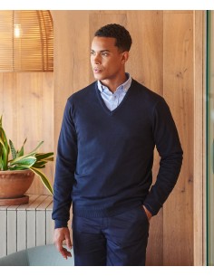 H-H720-Mens Lightweight V-Neck Jumper 2